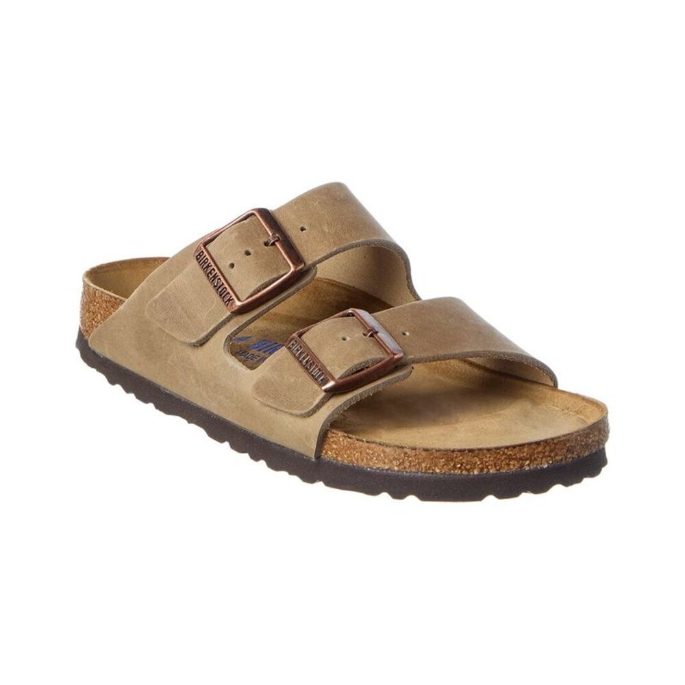 Birkenstock Women's Arizona Soft Footbed Oiled Nubuck Leather Narrow Sandal